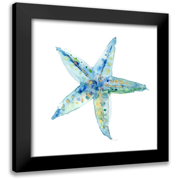 Jin, Jing 12x12 Black Modern Framed Museum Art Print Titled - Sea Glass Mollusk