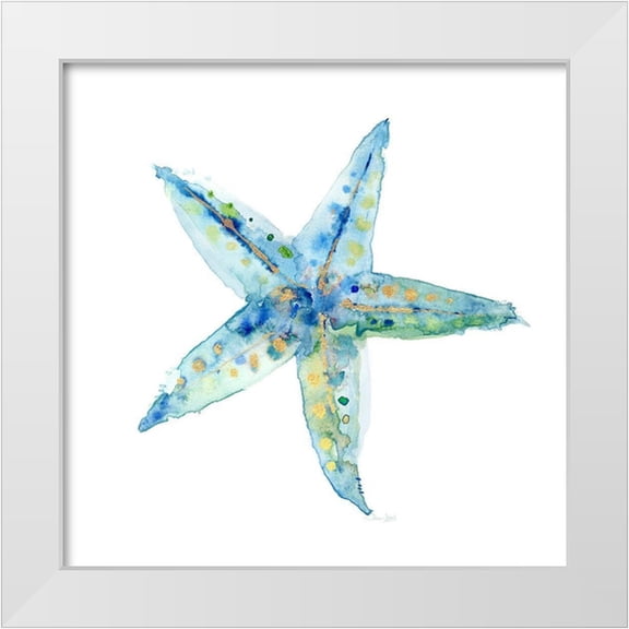 Jin, Jing 12x12 White Modern Wood Framed Museum Art Print Titled - Sea Glass Mollusk