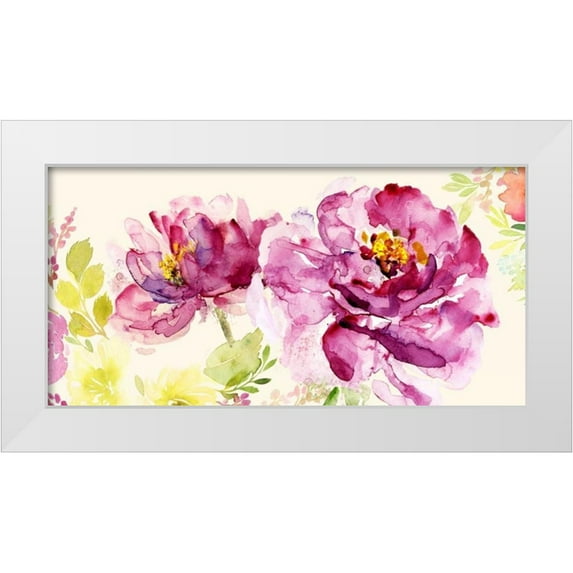 Jin, Jing 14x9 White Modern Wood Framed Museum Art Print Titled - Bright and Happy