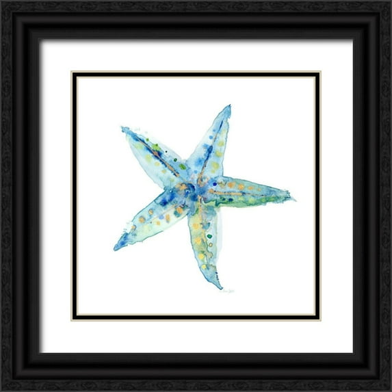 Jin, Jing 20x20 Black Ornate Wood Framed with Double Matting Museum Art Print Titled - Sea Glass Mollusk