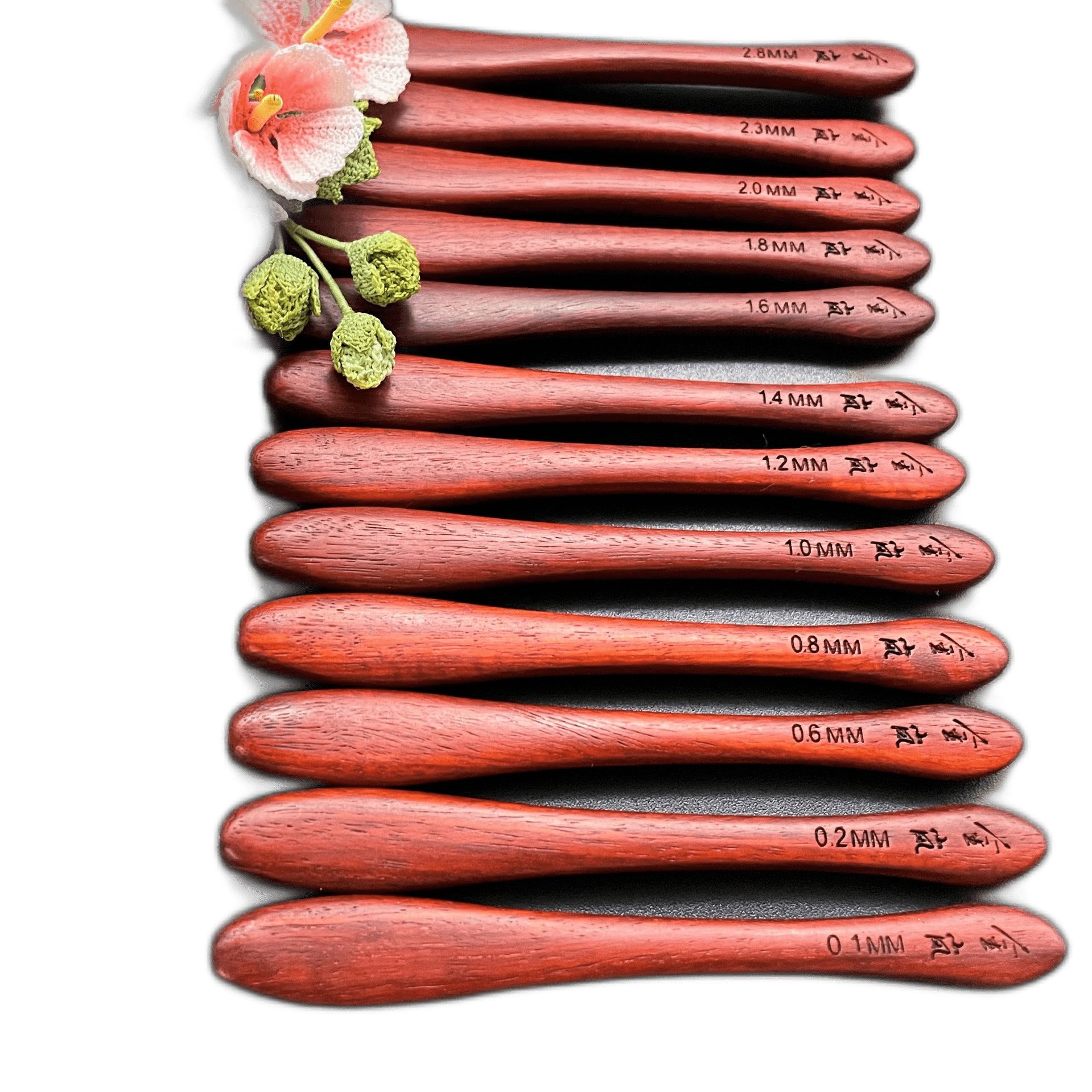 Jin Lan Crochet Hook Red Sandalwood Shank Model Complete Set Of Home
