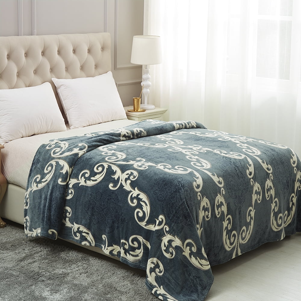 JML Soft Plush Fleece Blanket for Bed Sofa,Beauty Pattern Printed Full/Queen 79"X89"