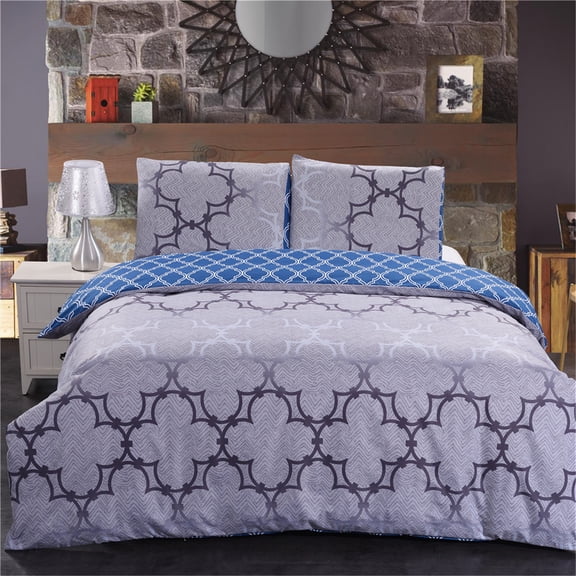 Jin Mai Lan Contemporary 1000 Thread Count Printed Classic Sateen 3 Piece Comforter Sets, with Shams