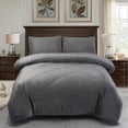 thumbnail image 1 of Jin Mai Lan Solid Gray Polyester heavy thick blanket Bed Blankets, King, Gray, 3-Pieces, 1 of 5