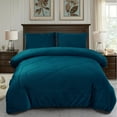 thumbnail image 1 of Jin Mai Lan Solid Teal Polyester heavy thick blanket Bed Blankets, Full Queen, Blue, 3-Pieces, 1 of 4
