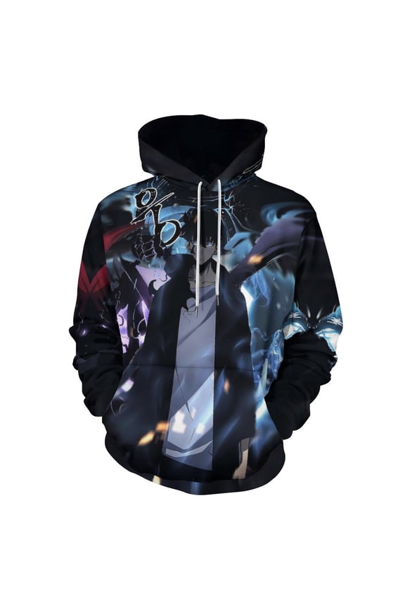 Jin Woo Solo Leveling Adult Sweater Pullover Sweatshirt Hoodies Long Sleeve Hooded Jackets Men Women