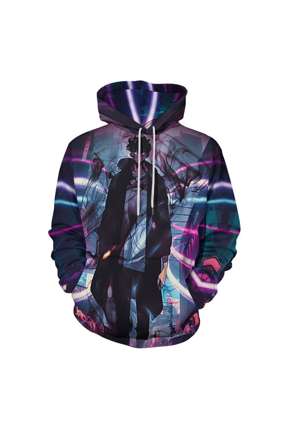 Jin Woo Solo Leveling Adult Sweater Pullover Sweatshirt Hoodies Long Sleeve Hooded Jackets Men Women