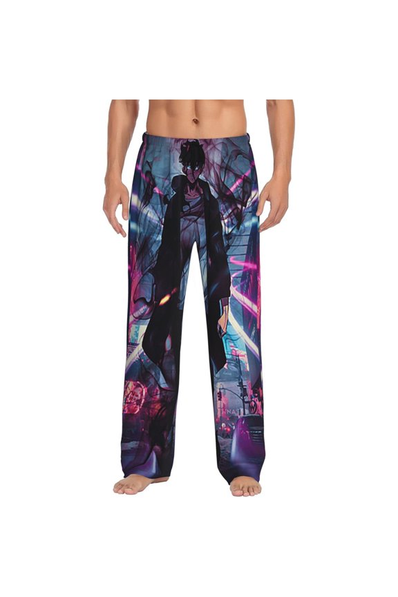 Jin Woo Solo Leveling Men's Pajama Long Pants Sleeping Pants Home Sleepwear Soft Pjs Pants
