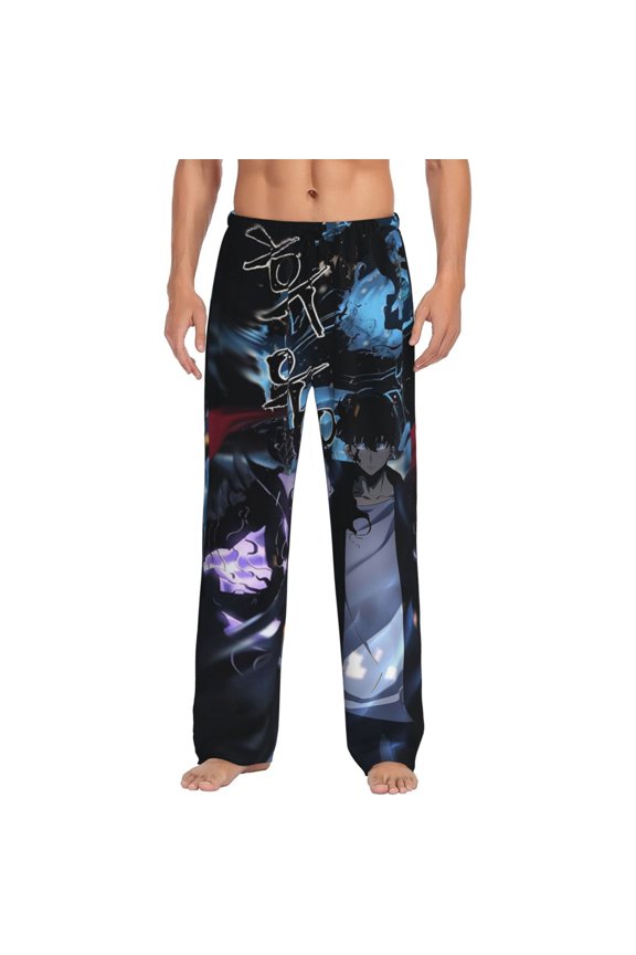 Jin Woo Solo Leveling Men's Pajama Long Pants Sleeping Pants Home Sleepwear Soft Pjs Pants