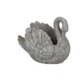 thumbnail image 1 of Benjara Jina Planter with Swan Sculpted Details- Gray Terracotta 10", 1 of 5