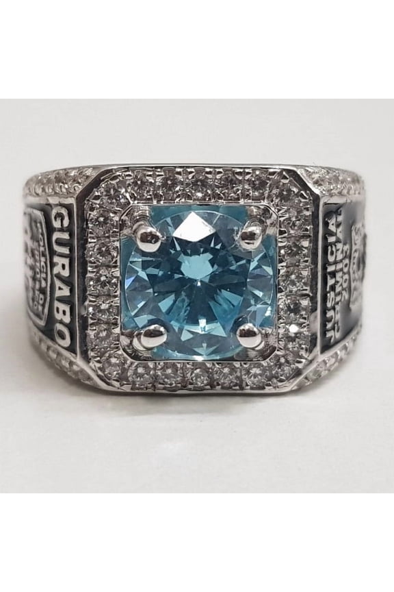 Customized Class Rings CZ Gemstone High School or College Graduation Rings -925 Sterling Silver