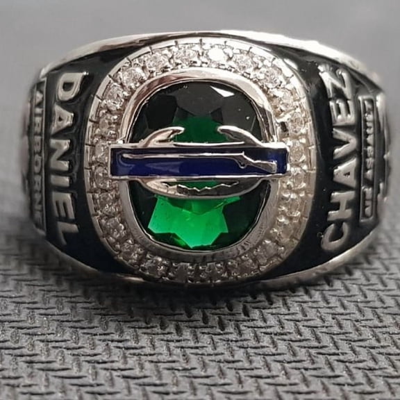 Jinaldiamond Customized Class Rings for Men High School or College Graduation Rings -925 Sterling Silver