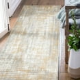 thumbnail image 1 of Jinchan Modern Abstract Runner Rug 2x6 Taupe Foldable Contemporary Rug Thin Ruuner Non Slip Runnner Rug for Hallway Kitchen Bedroom Living Room, 1 of 7