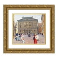 thumbnail image 1 of Jindřich Tomec 16x15 Gold Ornate Wood Frame and Double Matted Museum Art Print Titled - The Postsparkasse Building in Vienna (1900), 1 of 4