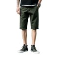 thumbnail image 1 of SWSMCLT Men's Shorts Billowy Button Classic Boy Shorts 100 Cotton Casual Shorts Belt Loops Basic Trousers Army Green 40, 1 of 4