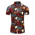 thumbnail image 1 of SWSMCLT Men's Short Sleeve Summer Vintage Aloha Hawaiian Shirt Cotton Top Button Up Shirt Thin Button Down Shirt Style15 Large, 1 of 1