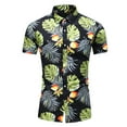 thumbnail image 1 of SWSMCLT Men's Short Sleeve Summer Vintage Aloha Hawaiian Shirt Cotton Top Button Up Shirt Thin Button Down Shirt Style21 Medium, 1 of 1
