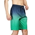 thumbnail image 1 of SWSMCLT Men's Swim Trunks Swimming Boyleg Fashion Beach Shorts Bathing Suit Surf Mid Rise Elastic Waist Drawstring Trunks Green Large, 1 of 1