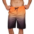 thumbnail image 1 of SWSMCLT Men's Swim Trunks Swimming Boyleg Fashion Beach Shorts Bathing Suit Surf Mid Rise Elastic Waist Drawstring Trunks Orange Small, 1 of 1