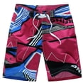 thumbnail image 1 of Jinda Men's Beach Shorts Mid Rise Loose Fit Surf Comfy Fashion Casual Beach Pants Swimming Trunks With Mesh Lining Pockets Rose 32, 1 of 1