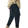 thumbnail image 1 of Jinda Men's Cargo Pants Drawstring Ankle Elastic Waist Casual Fashion Work Utility Pockets Closed Bottom Relaxed Loose Fit Baggy Joggers Pants 75Black 3X-Large, 1 of 4