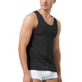 thumbnail image 1 of SWSMCLT Men's Cotton Tank Tops Sleeveless Fall Slimming Casual Summer Pajamas Sports Soft Fitted Top 96Black X-Large, 1 of 1
