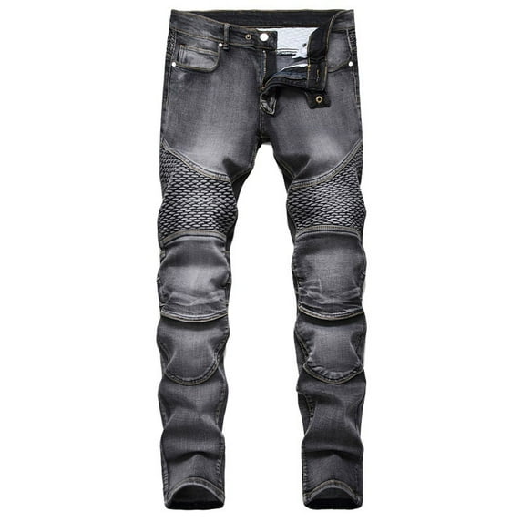 SWSMCLT Men's Mid Rise Casual Slim Fit Winter Ankle Fashion Denim Pants Stretch Jeans Trousers Straight Leg Casual Pants Style1 40