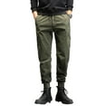 thumbnail image 1 of SWSMCLT Men's Winter Loose Elastic Waist Drawstring Trousers Casual Cargo Pants Ankle Comfy Spandex Harem Pants Army Green 36, 1 of 4