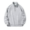 thumbnail image 1 of Jinda Men's Fashion Sherpa-Lined Hoodie & Sweatshirt Fuzzi Zip Up Long Sleeve Pullover Tops Thermal Grey 46, 1 of 1