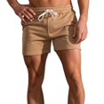 thumbnail image 1 of SWSMCLT Men's Gym Shorts Summer Soft Terry Cotton Lounge Shorts Elastic Waist Sweat Shorts Drawstring Mid Rise Workout Jogger Sweatpants Khaki Small, 1 of 4