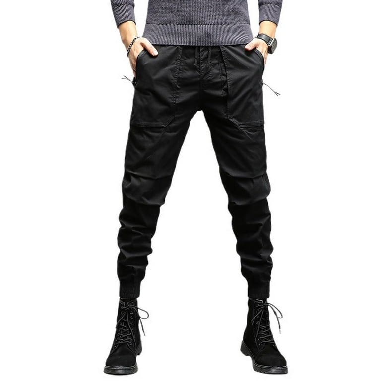 Black ankle pants mens deals