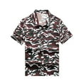 thumbnail image 1 of SWSMCLT Men's Short Sleeve Shirt Soft Casual Cool Holiday Hawaiian Button Down Shirt Modern Lapel Summer Top Camo Small, 1 of 1