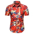 thumbnail image 1 of SWSMCLT Men's Soft Summer Short Sleeve Cotton Hawaiian Shirt Button Down Shirts Aloha Lapel Button Down Shirts Patterned88 X-Large, 1 of 1