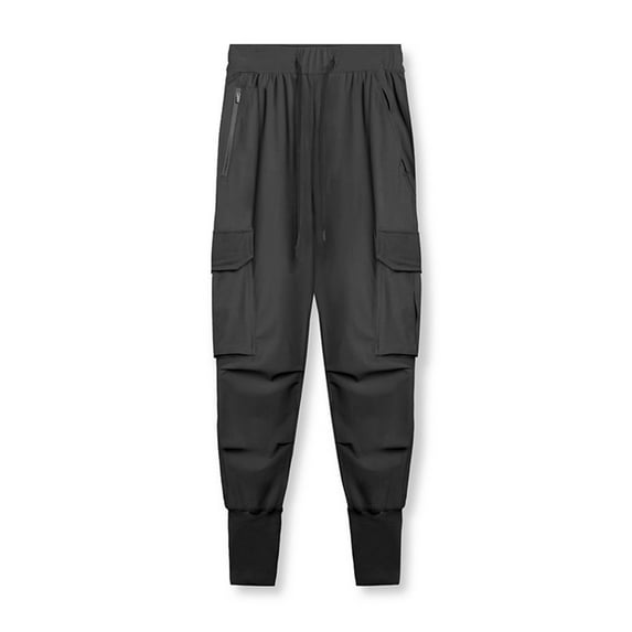 SWSMCLT Men's Athletic Jogging Harem Hiking Sweatpants Waterproof Pants Drawstring Jogger Casual Pants Black Small