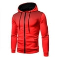 thumbnail image 1 of SWSMCLT Men's Active Hoodies Long Sleeve Hooded Sweatshirt Polka Dot Slim Fit Outdoor Fall Basic Full Zip Hoody Fashion Top Red 36, 1 of 1