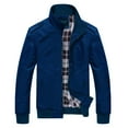 thumbnail image 1 of SWSMCLT Men's Lined Windbreaker Cozy Full Zip Wind Jacket Snow Jacket Long Sleeve Windproof Zip Up Casual Dark Blue Medium, 1 of 1