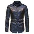 thumbnail image 1 of SWSMCLT Men's Button Down Shirts Long Sleeve Button Down Shirt Fitted Top Soft Summer Basic Fall Button Up Blue Small, 1 of 4
