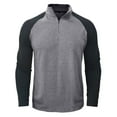 thumbnail image 1 of SWSMCLT Men's Long Sleeve Sweatshirt Half Zip Cotton Blend Sweat Shirt Top Fall High Neck Soft Fashion Casual Light Grey X-Large, 1 of 4