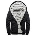 thumbnail image 1 of Jinda Men's Long Sleeve Sweatshirt Winter Soft Fleece Lined Full Zip Fashion Warm Plush Slim Fit Hooded Sweatshirt Black 38, 1 of 4