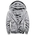 thumbnail image 1 of Jinda Men's Long Sleeve Sweatshirt Winter Soft Fleece Lined Full Zip Fashion Warm Plush Slim Fit Hooded Sweatshirt Grey 38, 1 of 1