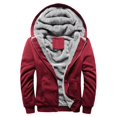 thumbnail image 1 of Jinda Men's Long Sleeve Sweatshirt Winter Soft Fleece Lined Full Zip Fashion Warm Plush Slim Fit Hooded Sweatshirt Red 38, 1 of 1
