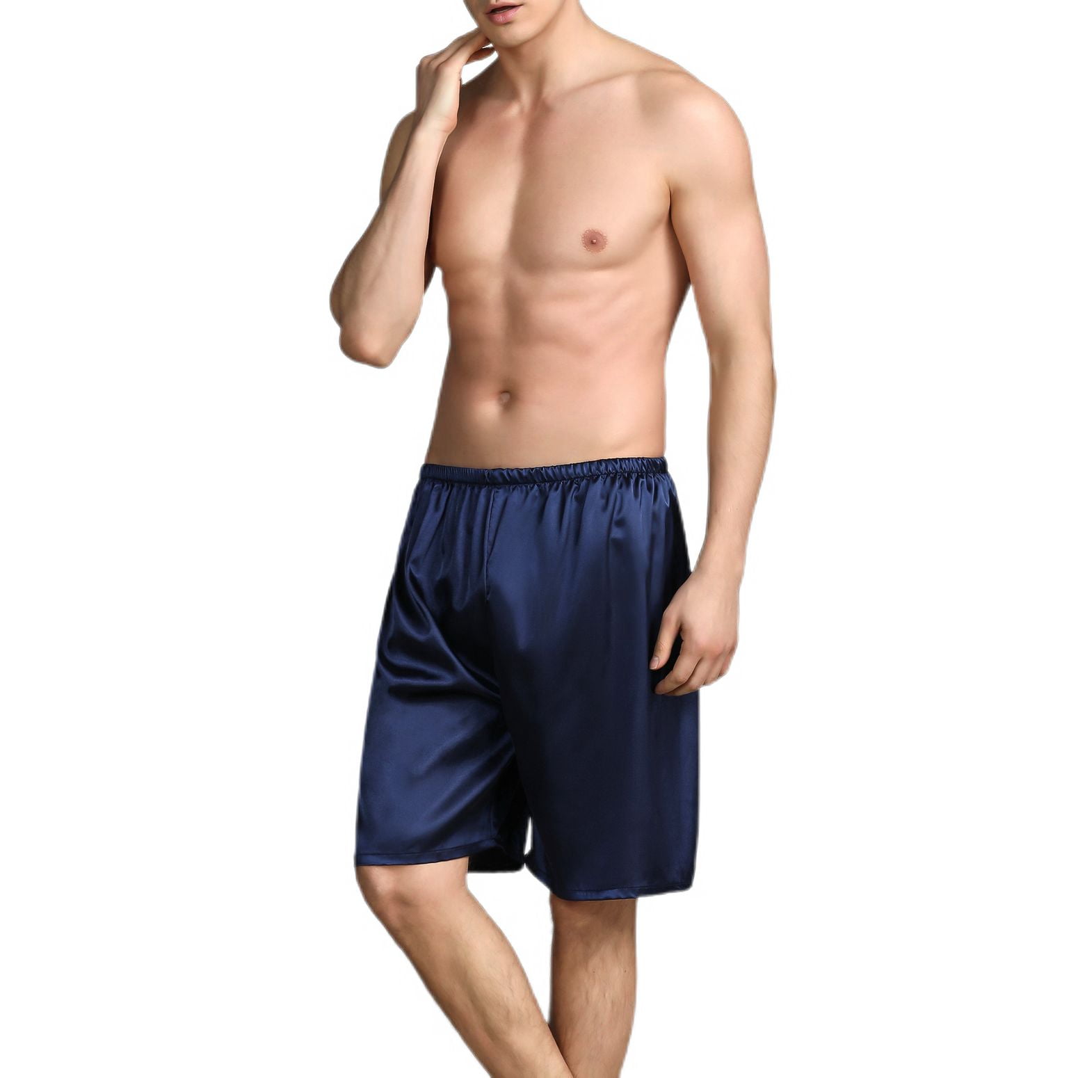 Jinda Men's Satin Pajama Shorts Boxers Shorts Soft Underwear Cool