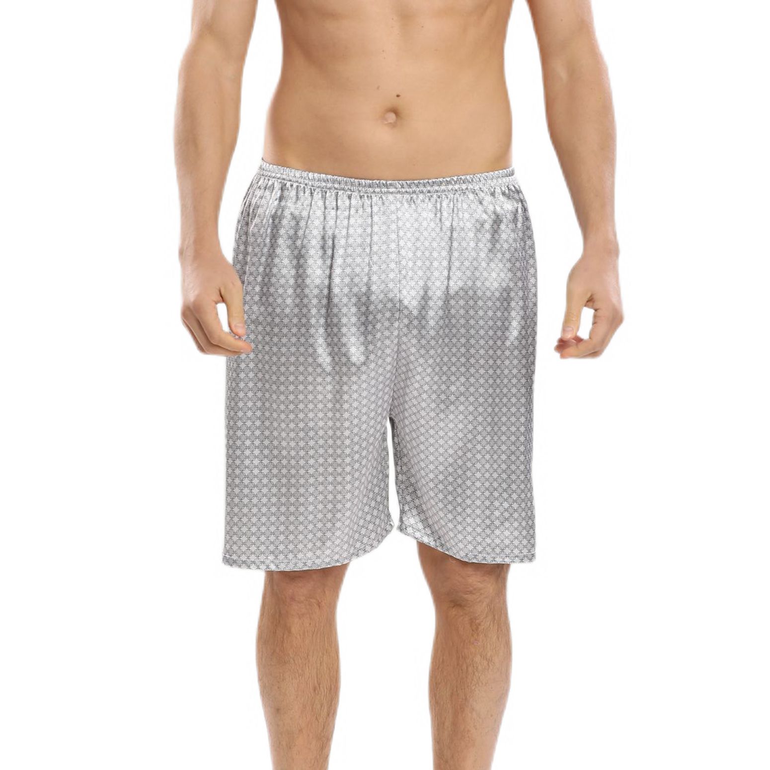 Jinda Men's Satin Pajama Shorts Boxers Shorts Soft Underwear Cool