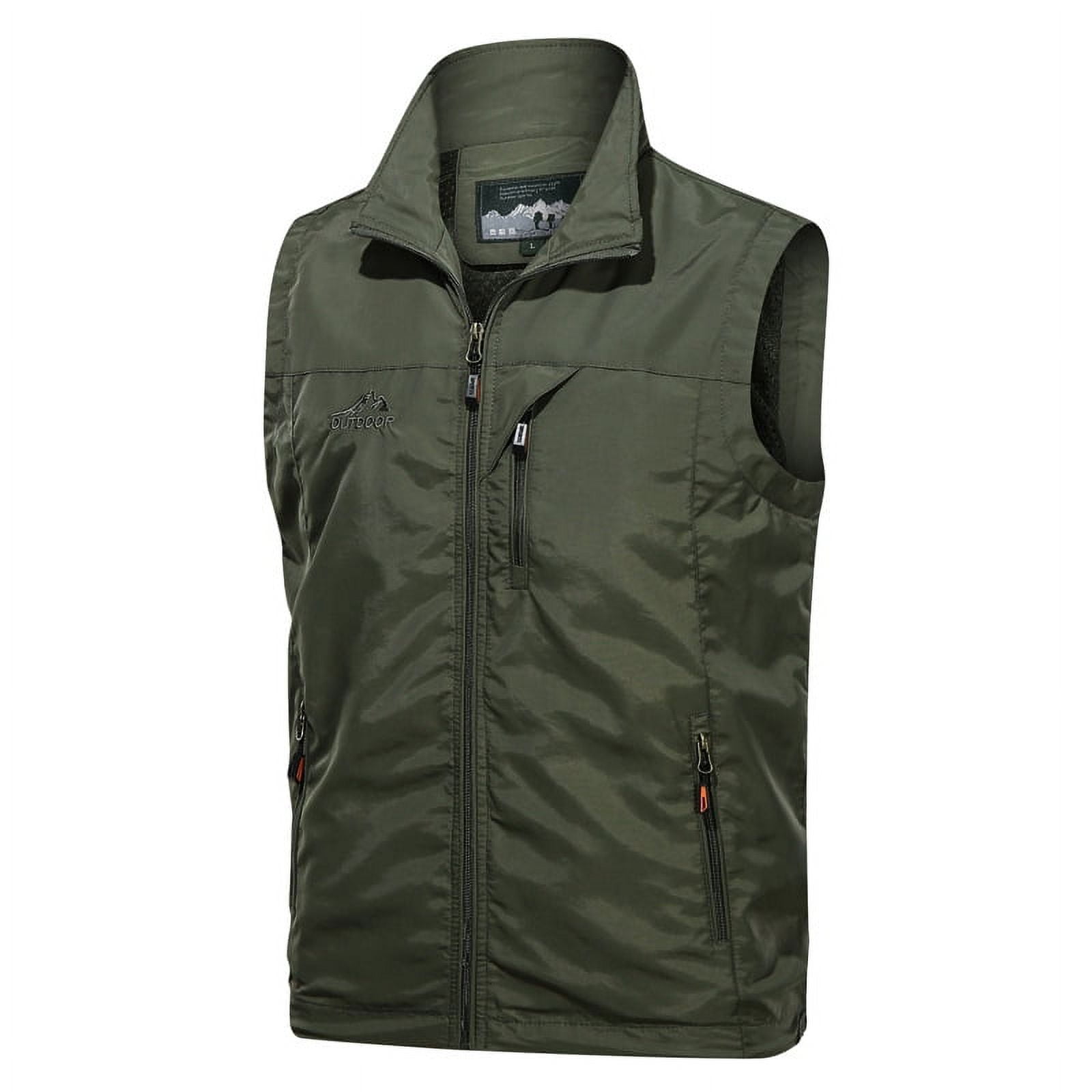 メンズウェア TANGRAM PACKABLE NYLON VEST CAMO XL Jinda Men's Sleeveless Vest Fish Outerwear Fitted Military