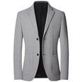 thumbnail image 1 of Jinda Men's Slim Fit Blazer Button Down Suit Jacket Fall Classic Winter Spring Blazer Jacket Grey X-Small, 1 of 1