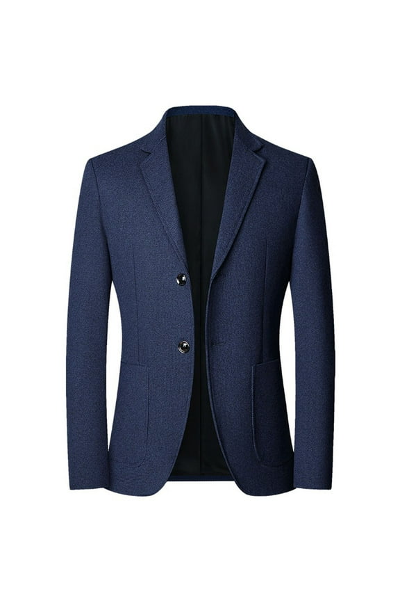 Jinda Men's Slim Fit Blazer Button Down Suit Jacket Fall Classic Winter Spring Blazer Jacket Navy X-Large