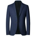 thumbnail image 1 of Jinda Men's Slim Fit Blazer Button Down Suit Jacket Fall Classic Winter Spring Blazer Jacket Navy XX-Small, 1 of 1