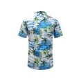 thumbnail image 1 of SWSMCLT Men's Hawaiian Shirt Short Sleeve Short Soft Button Down Shirt Vintage Top AlohaButton Cozy Beach Button Up Shirt Style10 XX-Large, 1 of 4