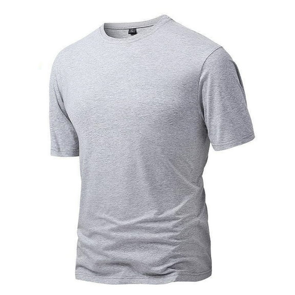 SWSMCLT Men's Soft T Shirt Summer Crew Neck Shirt Short Sleeve Shirt Basic Cool Casual Stretch Casual Spring Grey Medium