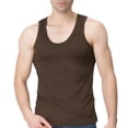 thumbnail image 1 of Jinda Men's Soft Top Workout Tank Top Plus Size Sleeveless Casual Basic Fall Spring Home Spandex Summer Vest Army Green X-Large, 1 of 1